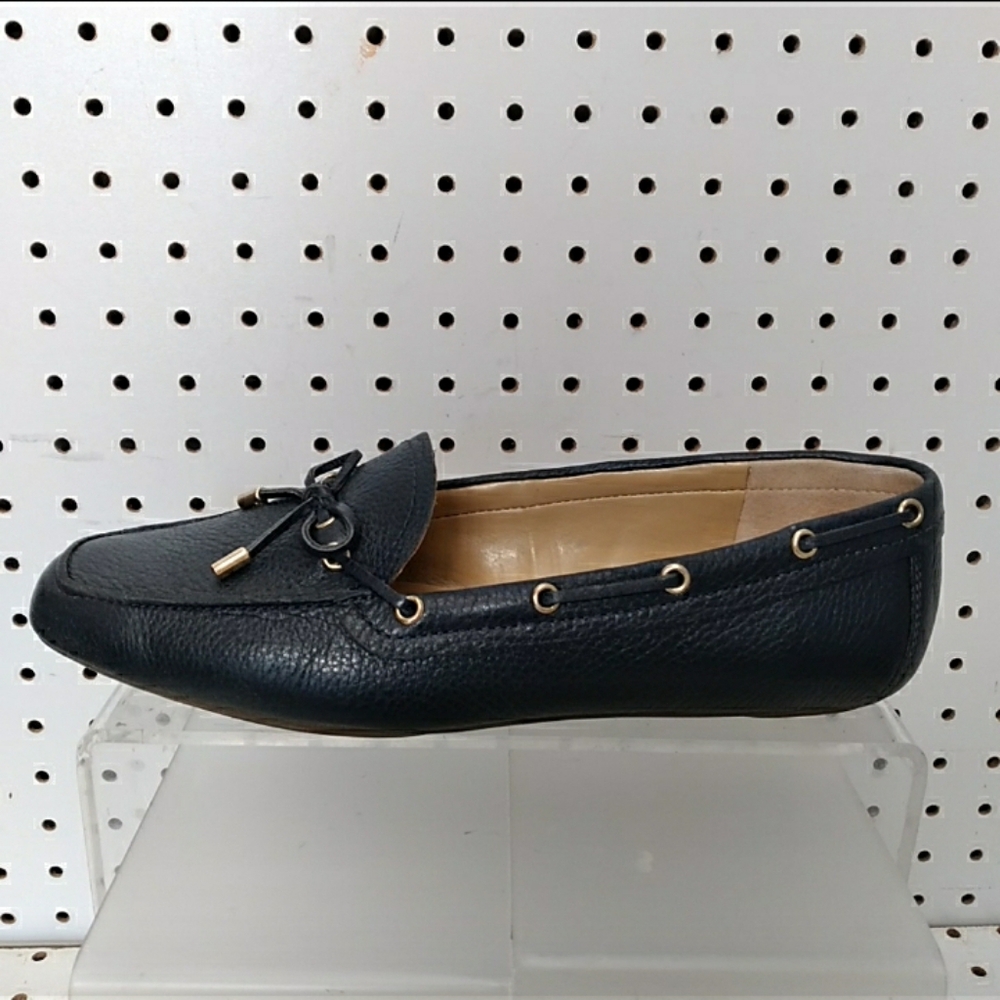 Talbots | Blue Navy Shoes | Women's  Flat Leather Bow Comfort Cushioned  Sz 8.5M